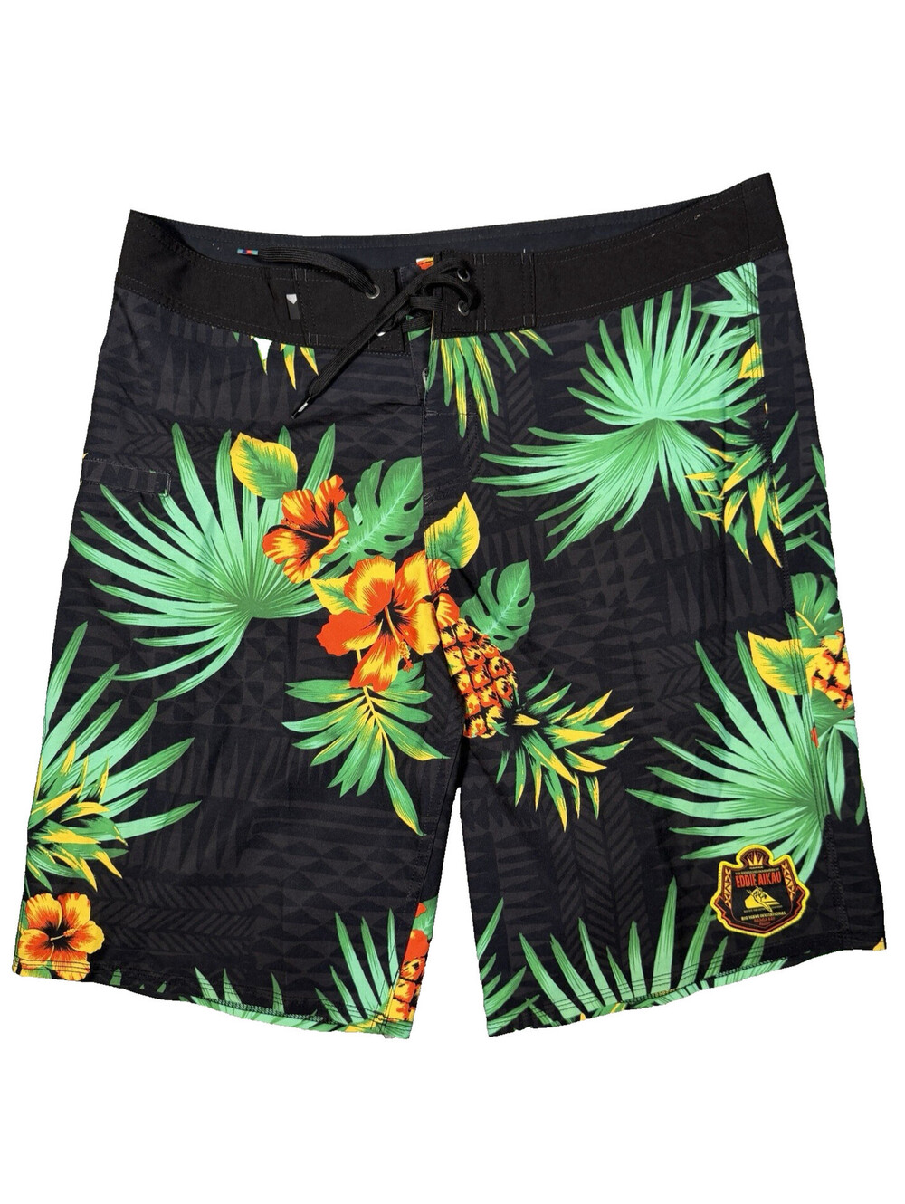 Eddie Aikau Would Go Waimea Bay Hawaii Size 34 Boardshorts Floral Quiksilver